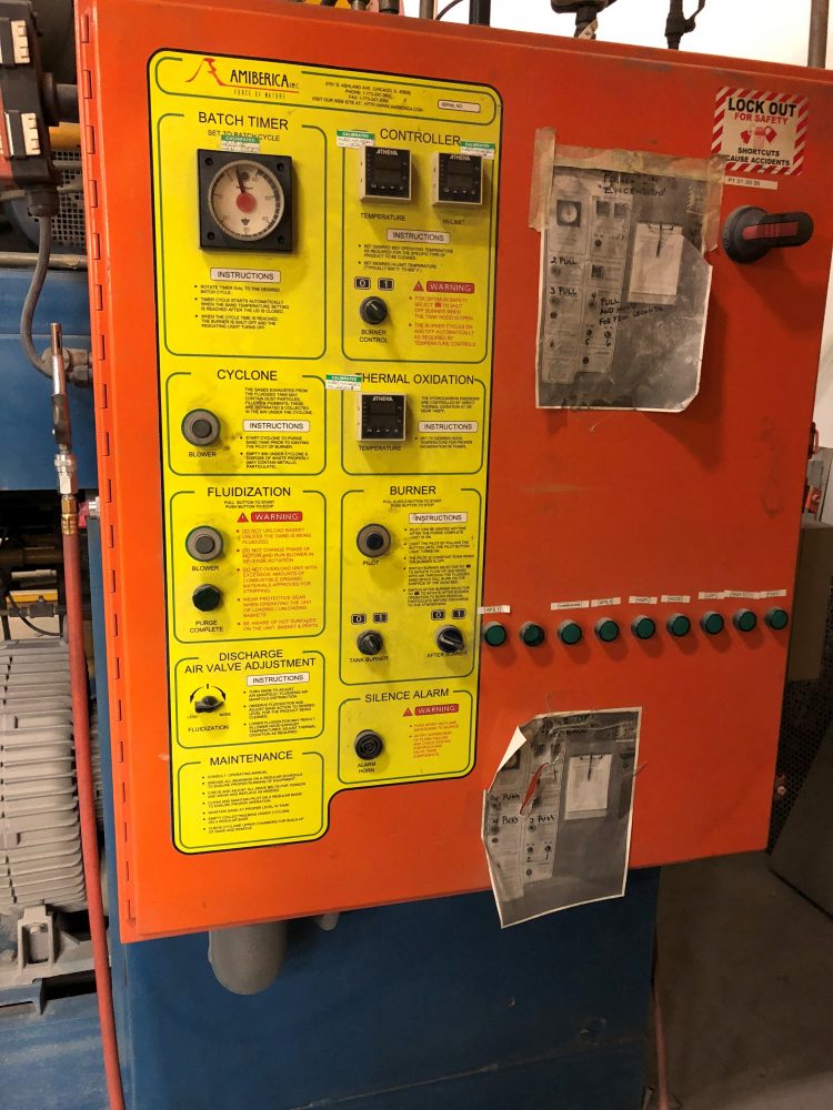 Sand stripper electrical panel sand stripper electrical panel