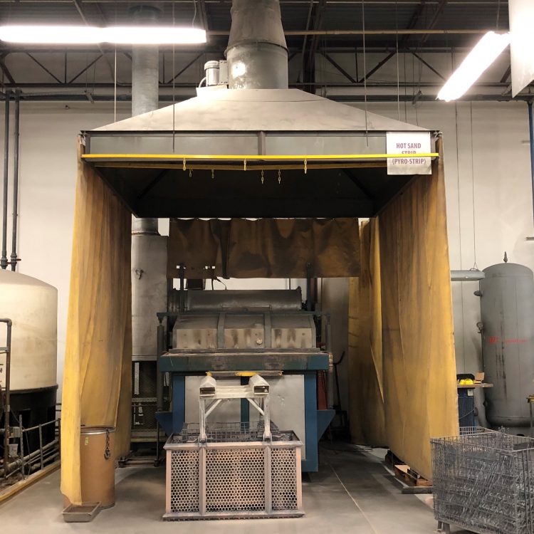 Sand stripper with hood used sand stripper