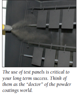 test panels powder coating