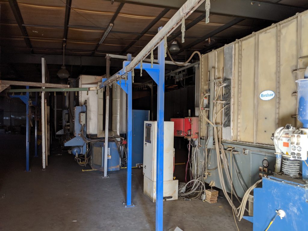 complete used powder coating line