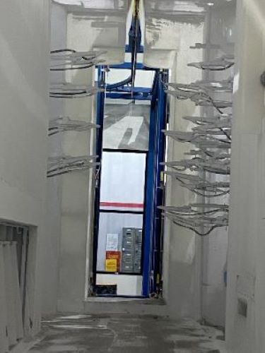 tall parts powder coating line